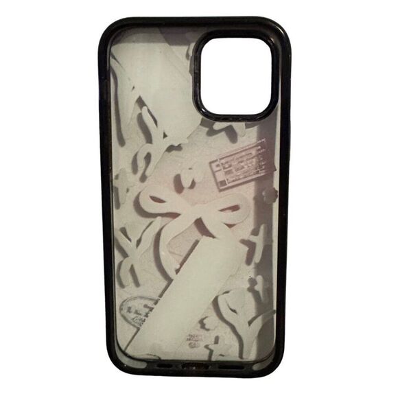 Casetify Ribbons and Tulips Impact Case - iPhone 12, Transparent/Cream/Pink - Picture 3 of 3